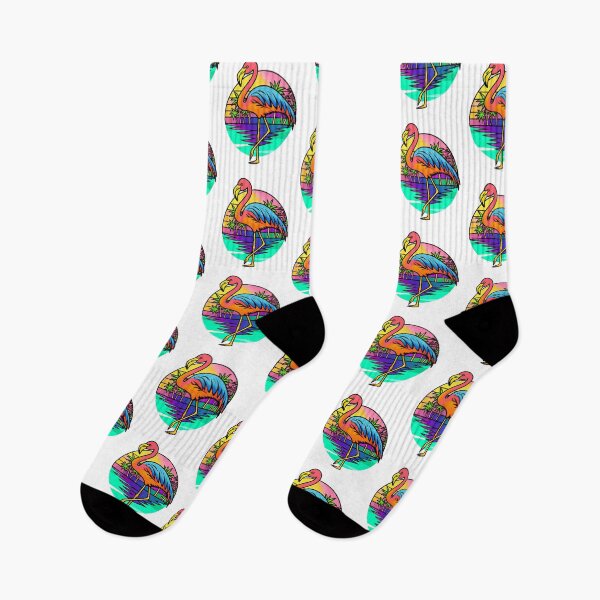 Item preview, Retro Pop Art Flamingo Neon Sunset Graphic designed and sold by AXENT Designs.