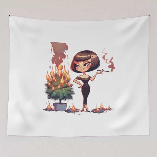 Item preview, Smoking Hot Retro Woman Funny Fire Fashion Design. designed and sold by Spark2Seduction.