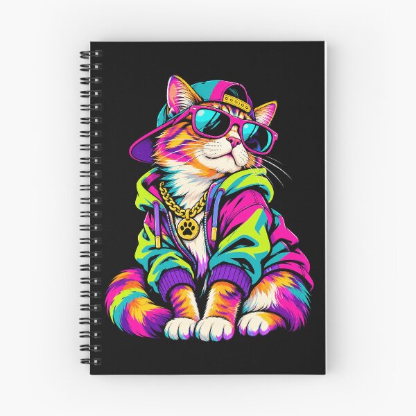 Item preview, Colorful Hip Hop Cat with Sunglasses and Streetwear Vibes designed and sold by ArcaneArtistry.