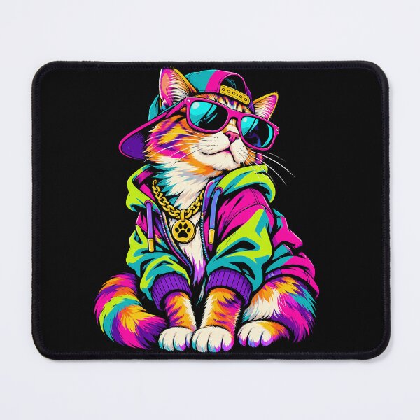 Item preview, Colorful Hip Hop Cat with Sunglasses and Streetwear Vibes designed and sold by ArcaneArtistry.