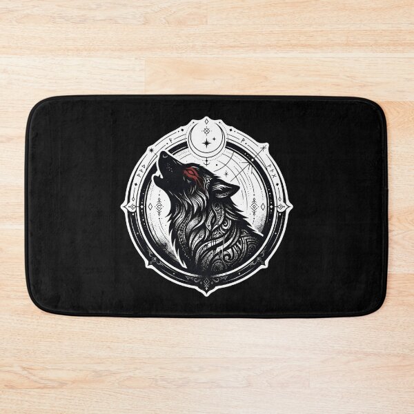 Item preview, Furry Wolf Mystical Dark Fantasy Emblem – Occult Gothic Totem Art designed and sold by DuckOddity.