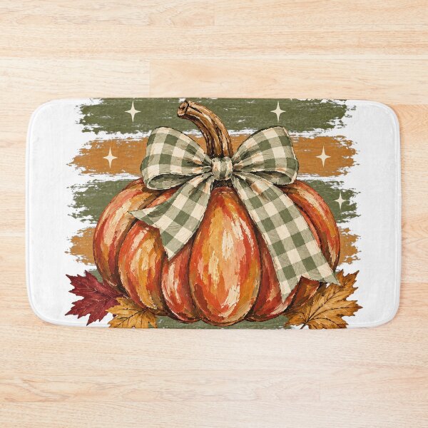 Item preview, Rustic Autumn Pumpkin With Gingham Bow Vintage designed and sold by DYALEEZ-XCR.