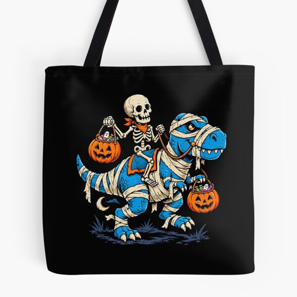 Item preview, Halloween Skeleton Riding Mummy Dinosaur Trick Or Treat designed and sold by Moizento.