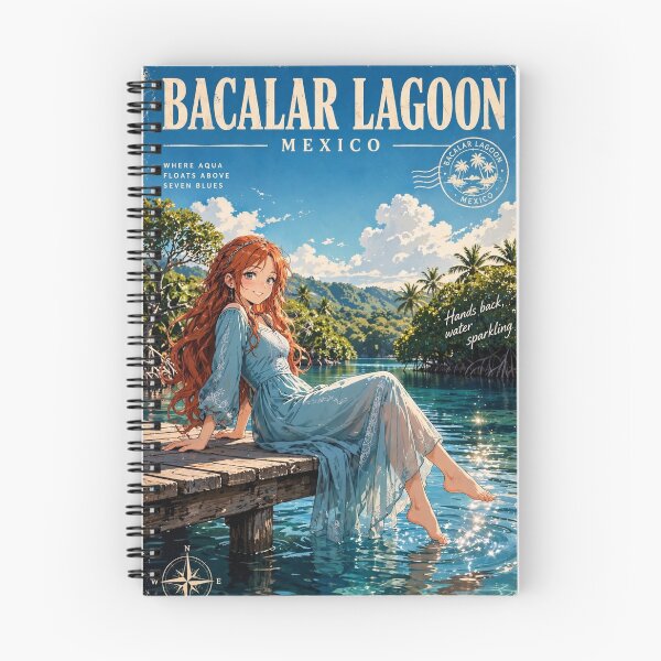 Item preview, Mexico — Bacalar Lagoon — Seven Shades of Blue designed and sold by DibujandoPorfa.