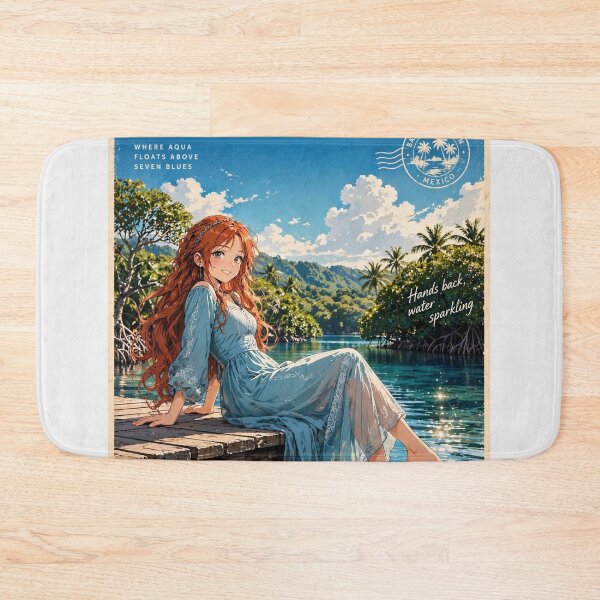 Item preview, Mexico — Bacalar Lagoon — Seven Shades of Blue designed and sold by DibujandoPorfa.