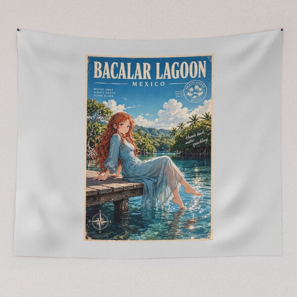 Item preview, Mexico — Bacalar Lagoon — Seven Shades of Blue designed and sold by DibujandoPorfa.