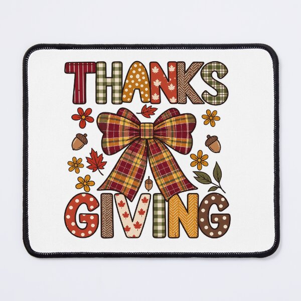 Item preview, Thanksgiving Coquette Plaid Bow Fall Patterned Typography designed and sold by DYALEEZ-XCR.