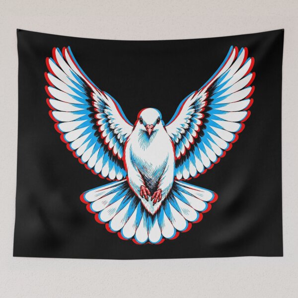 Item preview, Retro 3D Dove Flying Forward 2 designed and sold by American Fieldmark Studio.