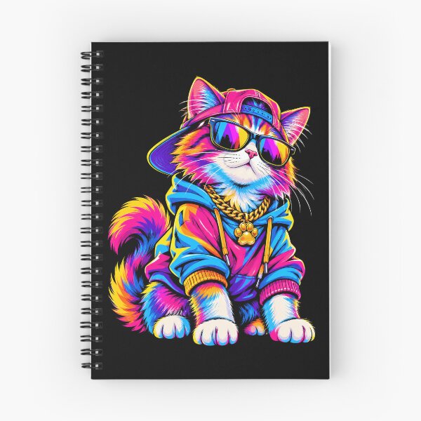 Item preview, Colorful Hip Hop Cat with Sunglasses and Streetwear designed and sold by ArcaneArtistry.