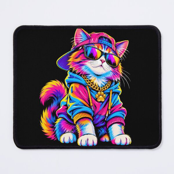 Item preview, Colorful Hip Hop Cat with Sunglasses and Streetwear designed and sold by ArcaneArtistry.