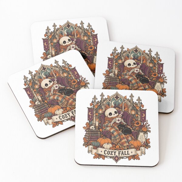 Item preview, Gothic Cozy Fall Skeleton Illustration designed and sold by medicalkinoko.