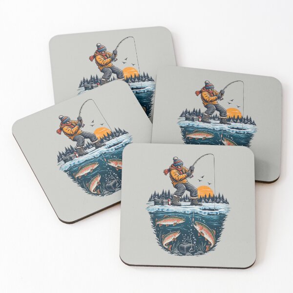 Item preview, Winter Fishing Outdoor Adventure, Fishing Gift for Fishing Lover designed and sold by MalwasBasket.