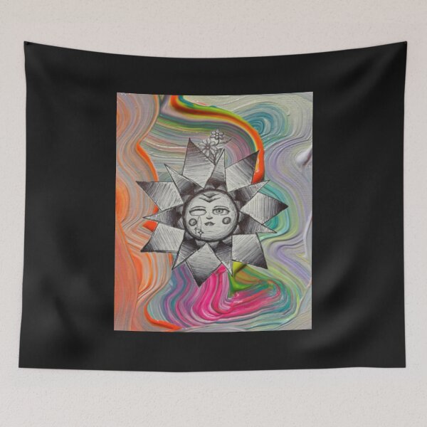 Item preview, Abstract Geometric Celestial Sun Painting designed and sold by Misakitchen.