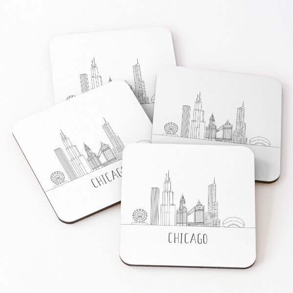 Item preview, Chicago Skyline Minimalist Line Art designed and sold by MinimalLine.