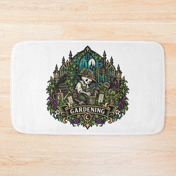 Item preview, Gothic Gardening Skeleton Illustration designed and sold by medicalkinoko.