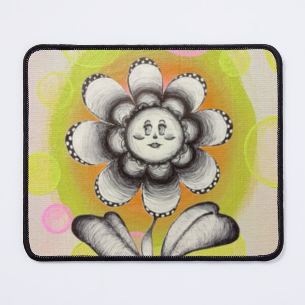 Item preview, Retro Whimsical Flower Face Illustration designed and sold by Misakitchen.