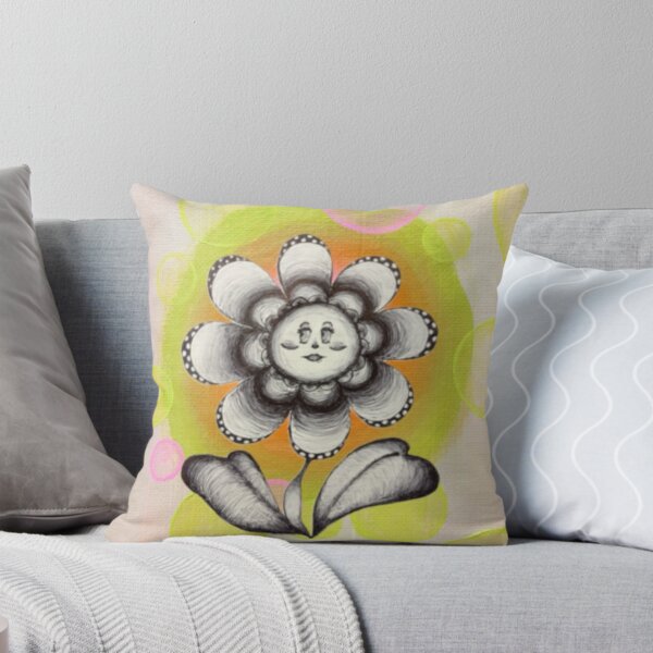 Artikelvorschau, Retro-Illustration eines verspielten Blumengesichts entworfen und verkauft von Misakitchen.