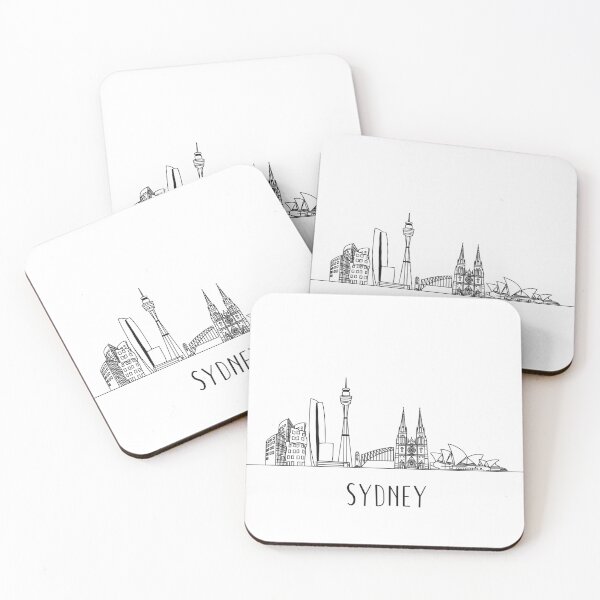 Item preview, Sydney Skyline Minimalist Line Art designed and sold by MinimalLine.