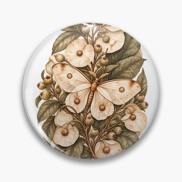 Item preview, Wings of Silver Seeds | Hidden Winged Insect Botanical Art | Norvian designed and sold by Norvian.