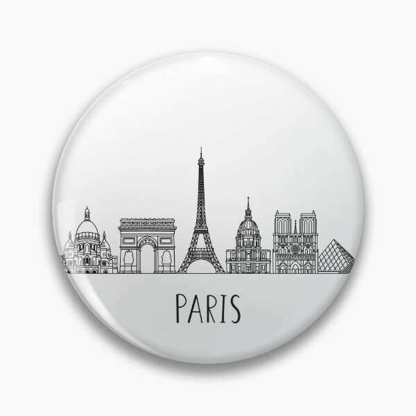 Item preview, Paris Skyline Minimalist Line Art designed and sold by MinimalLine.