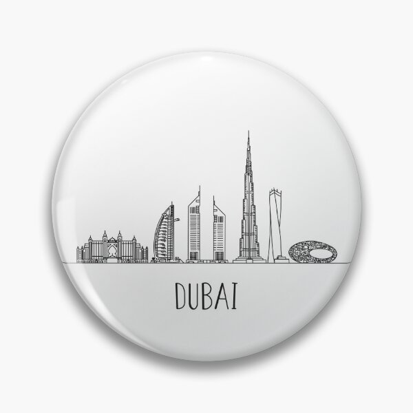 Item preview, Dubai Skyline Minimalist Line Art designed and sold by MinimalLine.