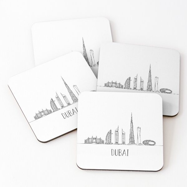 Item preview, Dubai Skyline Minimalist Line Art designed and sold by MinimalLine.