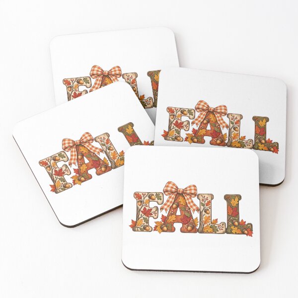 Item preview, Fall Letters Decorated With Autumn Leaves And Gingham Bow designed and sold by DYALEEZ-XCR.