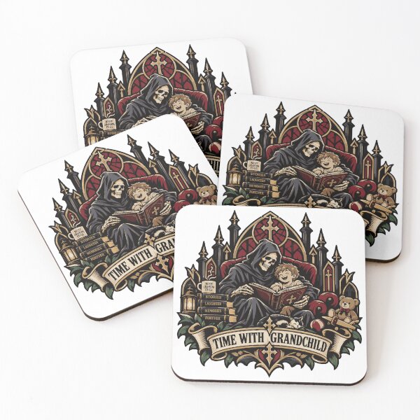 Item preview, Gothic Time With Grandchild Grim Reaper Illustration designed and sold by medicalkinoko.