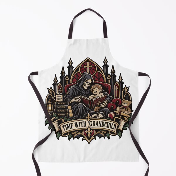 Item preview, Gothic Time With Grandchild Grim Reaper Illustration designed and sold by medicalkinoko.