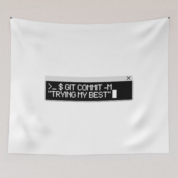 Item preview, Git Commit Trying My Best Quote designed and sold by roaaroaa.