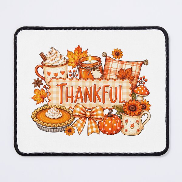 Item preview, Cozy Fall Favorites Thankful Thanksgiving Pumpkin Pie Illustration designed and sold by DYALEEZ-XCR.