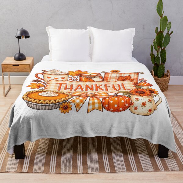 Item preview, Cozy Fall Favorites Thankful Thanksgiving Pumpkin Pie Illustration designed and sold by DYALEEZ-XCR.