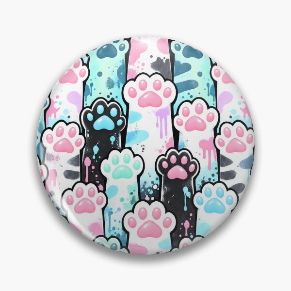 Item preview, Colorful Cat Paw Prints Abstract Splash Art designed and sold by Artistikastore.