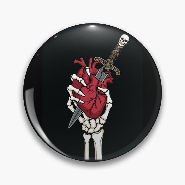 Item preview, Skeleton Hand Holding Dagger Heart Gothic Art designed and sold by digizonebydas.