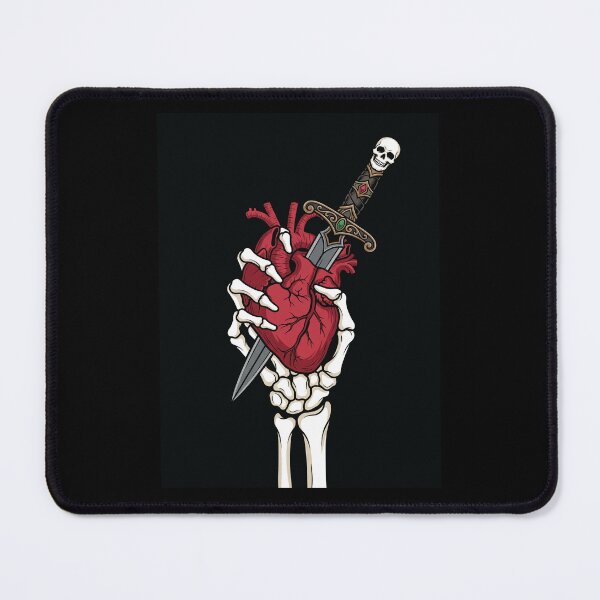 Item preview, Skeleton Hand Holding Dagger Heart Gothic Art designed and sold by digizonebydas.