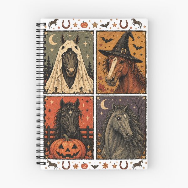 Item preview, Spooky Horses Vintage Halloween Equestrian Art designed and sold by justinhmorton.