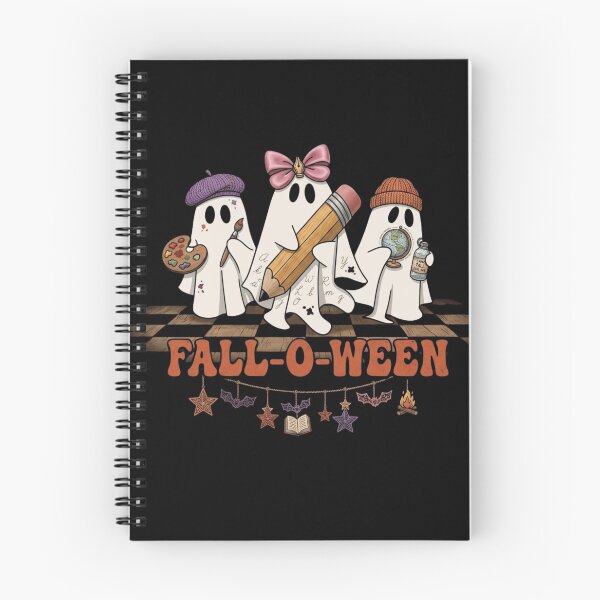 Item preview, Fall O Ween Cute Ghost Teachers Retro Halloween Fall T-Shirt designed and sold by nivadaofficiel2.