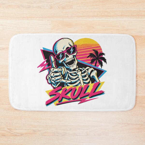 Item preview, Neon Skull Shades Retro Illustration designed and sold by medicalkinoko.