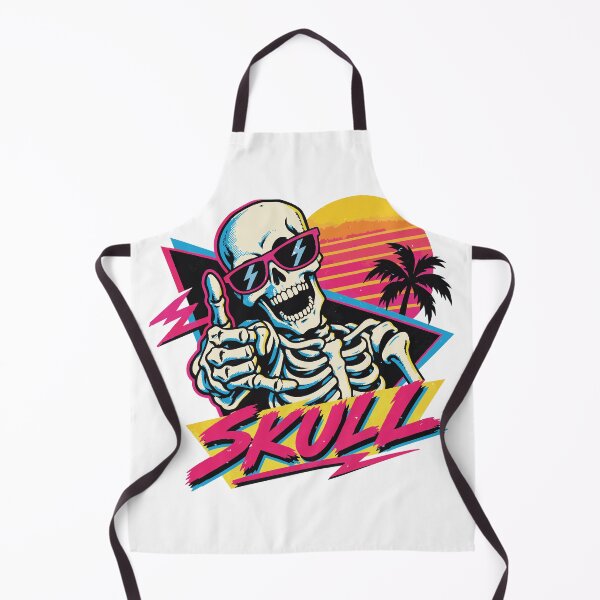Item preview, Neon Skull Shades Retro Illustration designed and sold by medicalkinoko.