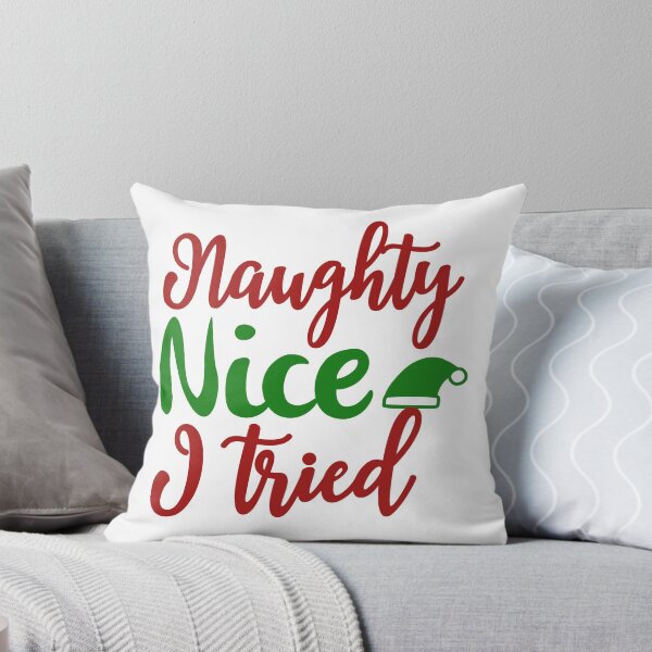 Item preview, Naughty Nice I Tried Funny Christmas Vibes Holiday Design designed and sold by FuzionRaptor.