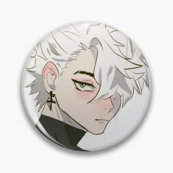 Item preview, White-Haired Boy - Anime Portrait designed and sold by Estefanía Aparici.
