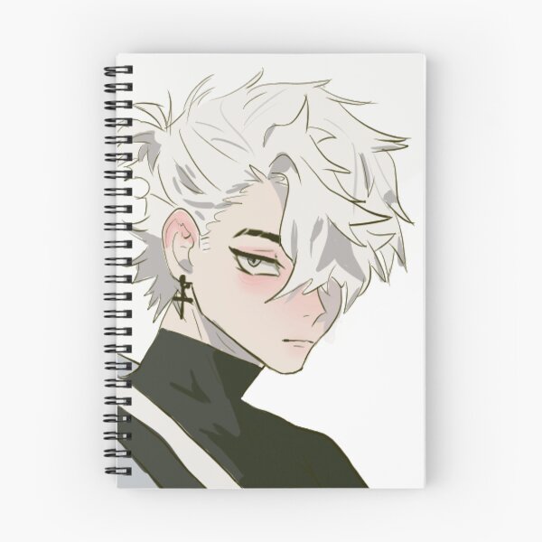 Item preview, White-Haired Boy - Anime Portrait designed and sold by Estefanía Aparici.