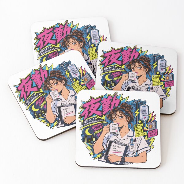 Item preview, Night Shift Manga Nurse Illustration designed and sold by medicalkinoko.
