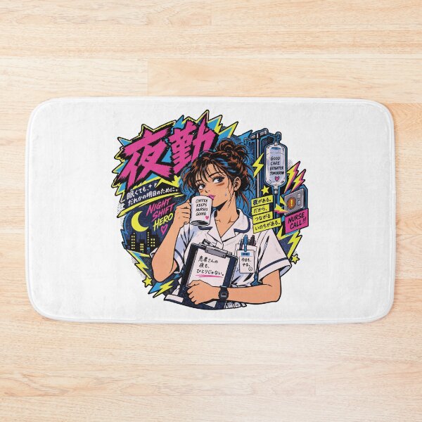 Item preview, Night Shift Manga Nurse Illustration designed and sold by medicalkinoko.