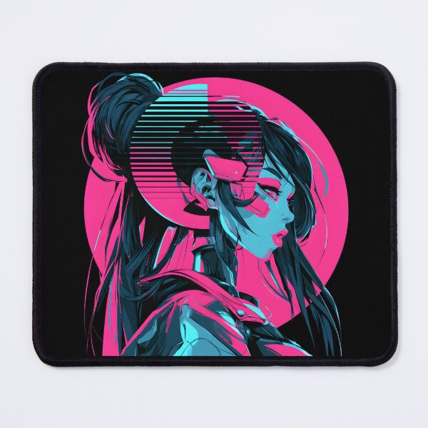 Item preview, Cyberpunk Geisha, Neon Vaporwave Samurai designed and sold by NovaBlossomCo.