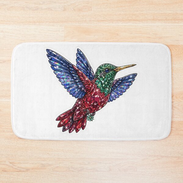 Item preview, Hummingbird Crystal Sticker - Ruby Emerald Diamond Bird designed and sold by FineLineBotanical .