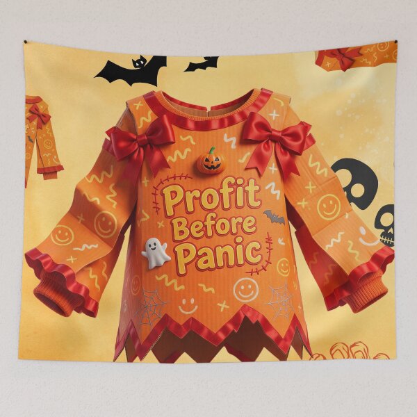 Item preview, 'Profit Before Panic' Halloween Office Swag :: Boogets & Bottom Lines designed and sold by Communication Optimists.