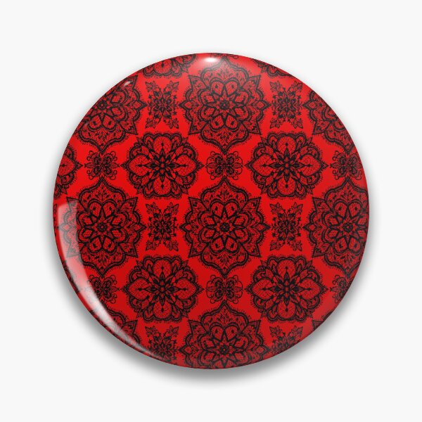 Item preview, Black Lace Look Pattern with Scarlet Background designed and sold by Greenbaby.