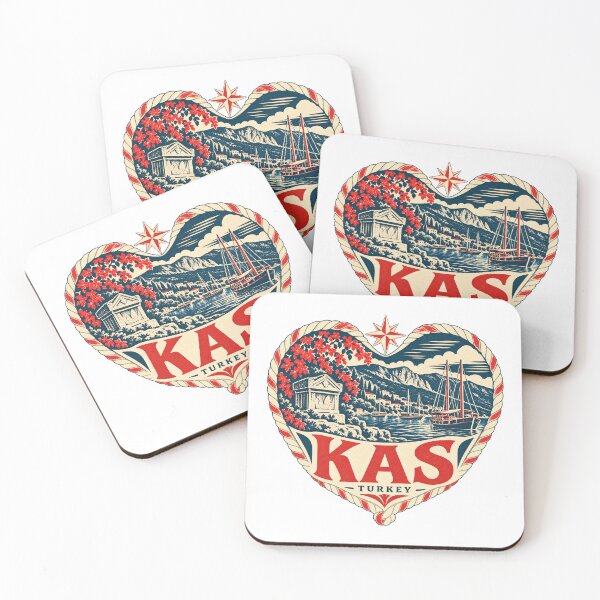 Item preview, Kas Turkey Travel Souvenir Nautical Woodcut Heart designed and sold by VisualArtsOasis.