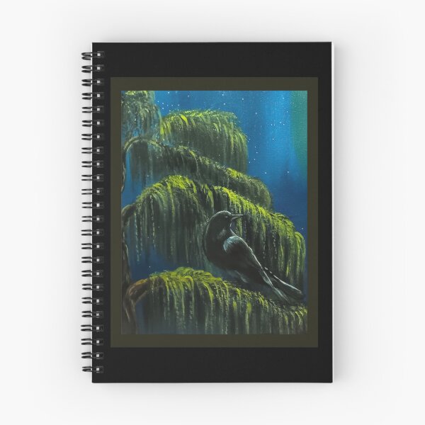 Item preview, Raven Under the Northern Lights – Moody Forest Wildlife Art designed and sold by ArtistsAtticWI.